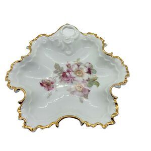 Trinket Nut Dish Vintage Gerold Porzellan Tettau Bavari Floral West Germany